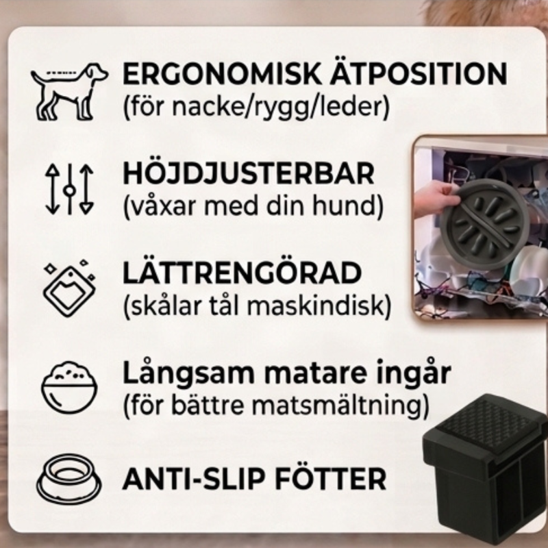 VOFFIO Elevate - Justerbar matstation för en bekvämare måltid